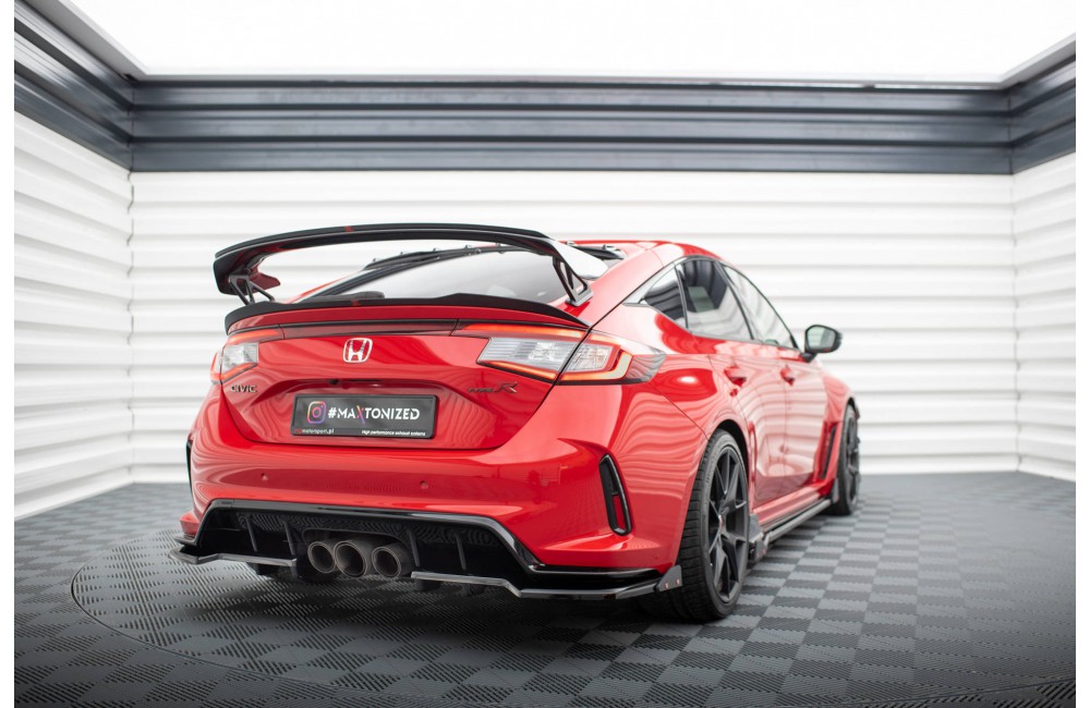 Rear Splitter (with vertical bars) V.1 + Flaps Honda Civic Type-R Mk 11