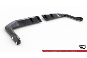 Rear Splitter (with vertical bars) V.1 + Flaps Honda Civic Type-R Mk 11