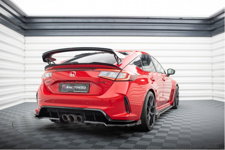 Πίσω splitter (με κατακόρυφες ράβδους) V.1 + flaps Honda Civic Type-R Mk 11
