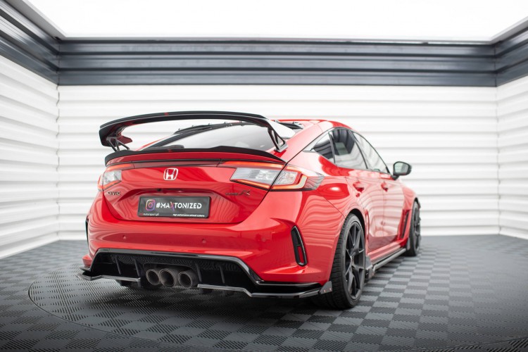 Πίσω splitter (με κατακόρυφες ράβδους) V.1 + flaps Honda Civic Type-R Mk 11