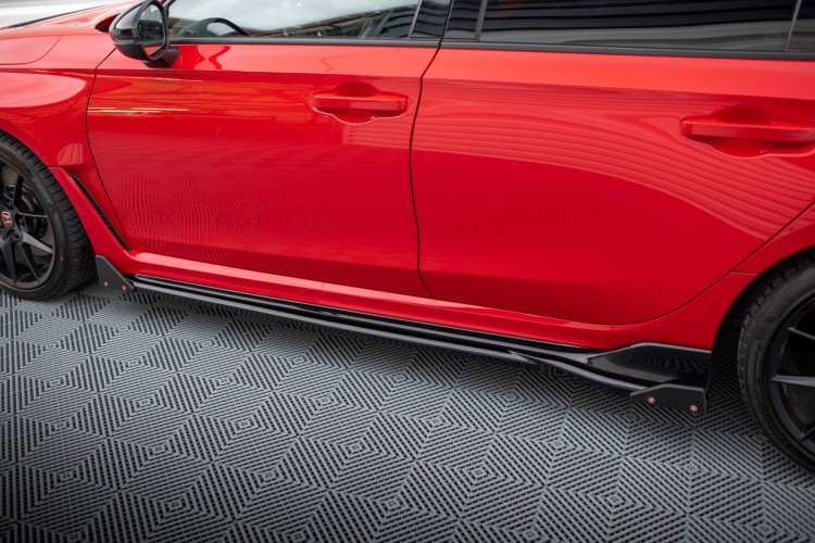 Πλευρικές ποδιές diffusers V.1 + flaps Honda Civic Type-R Mk 11