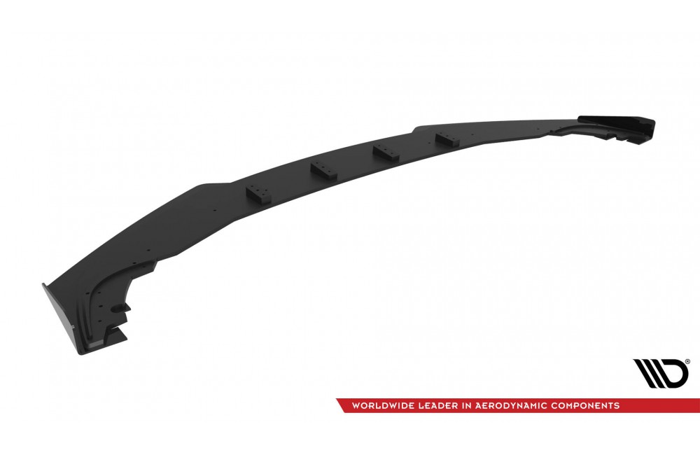 Street Pro Front Splitter + Flaps Honda Civic Sedan Mk10 - Black + Gloss Flaps