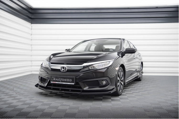 Street Pro Πρόσθιο Splitter + Flaps Honda Civic Sedan Mk10