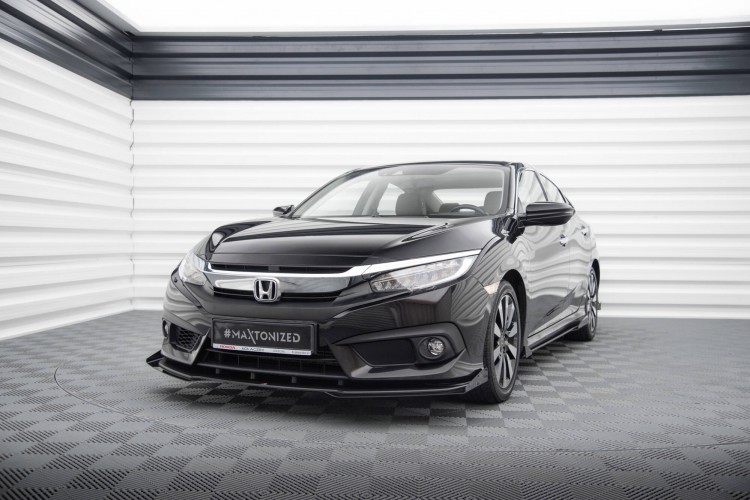 Street Pro Πρόσθιο Splitter + Flaps Honda Civic Sedan Mk10