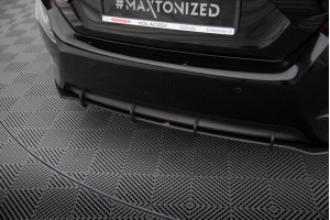 Street Pro Rear Side Splitters + Flaps Honda Civic Mk10 - Black + Gloss Flaps