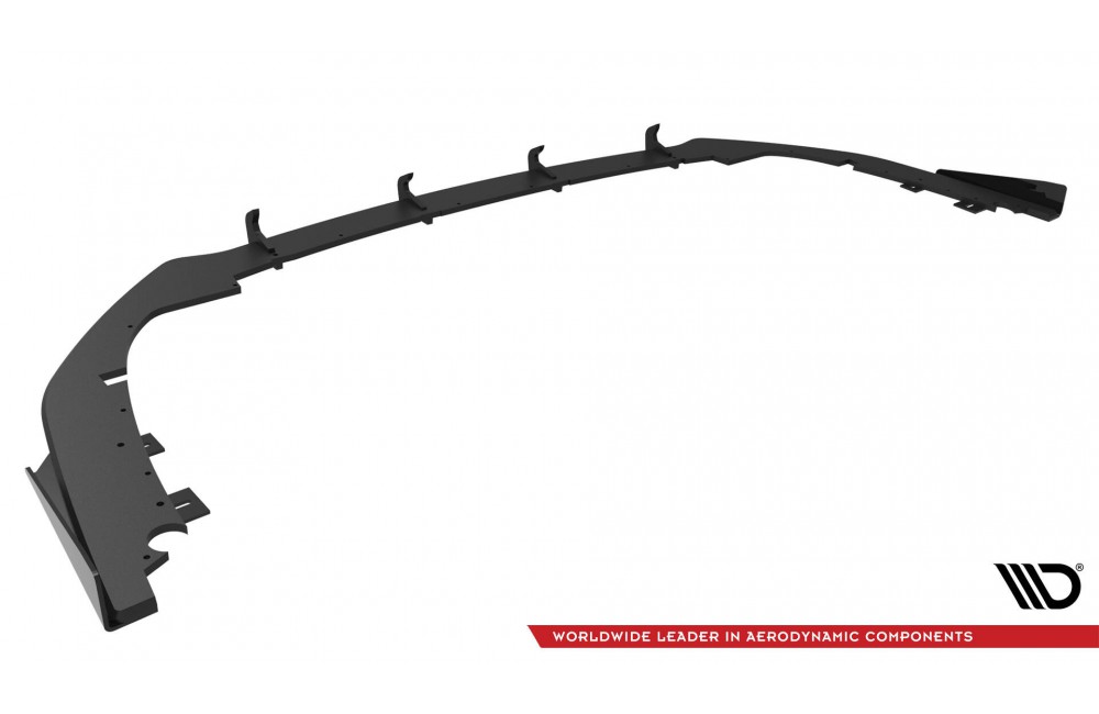 Street Pro Rear Side Splitters + Flaps Honda Civic Mk10 - Black + Gloss Flaps