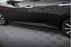 Street Pro Side Skirts Diffusers Honda Civic Mk10 - Black-Red