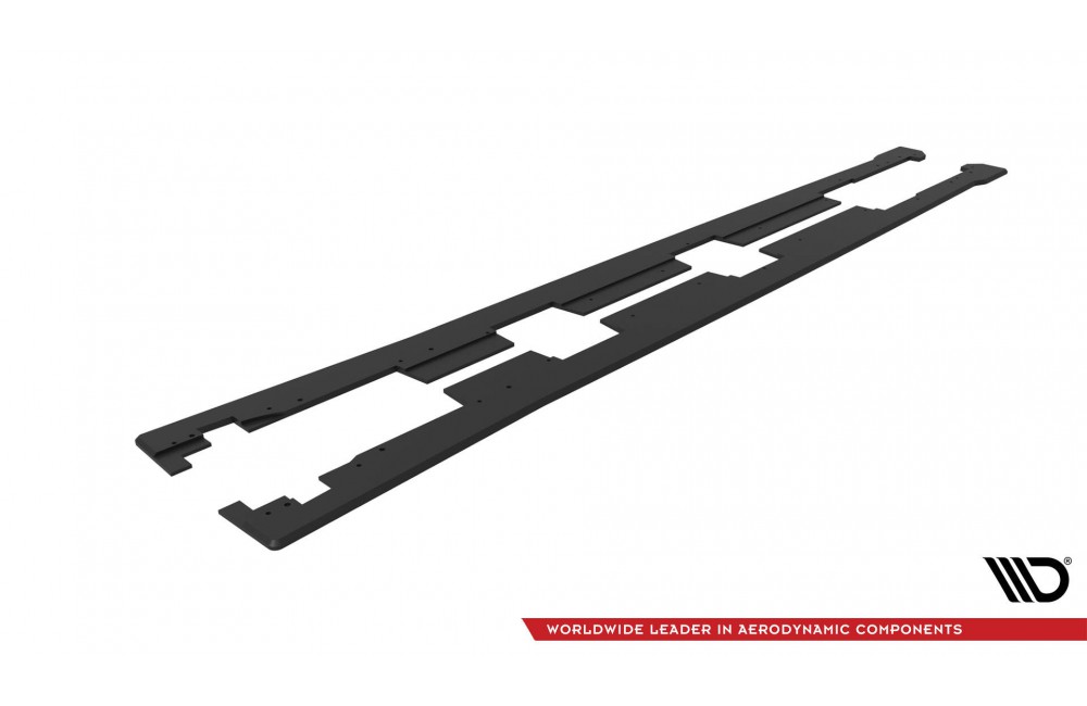 Street Pro Side Skirts Diffusers Honda Civic Mk10 - Black-Red