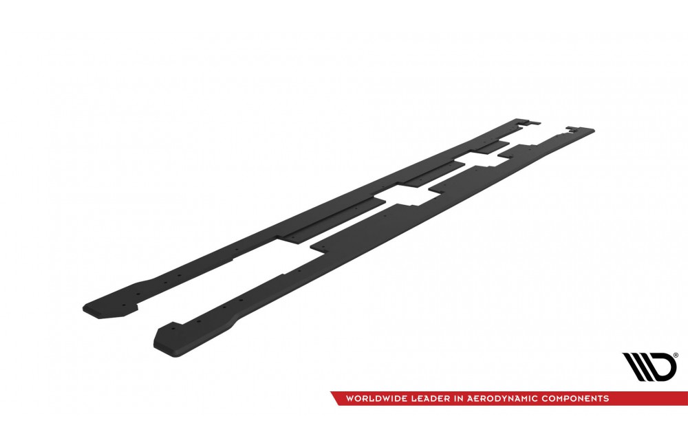 Street Pro Side Skirts Diffusers Honda Civic Mk10 - Black-Red
