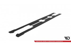 Street Pro Side Skirts Diffusers Honda Civic Mk10 - Black-Red