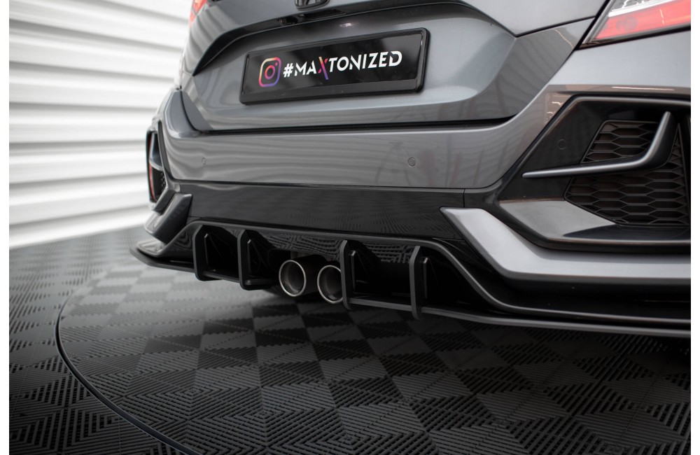 Street Pro Rear Side Splitters V.1 Honda Civic Sport Mk 10 Facelift - Black Street Pro Rear Side Splitters V.1 Honda Civic Sport Mk 10 Facelift - Black