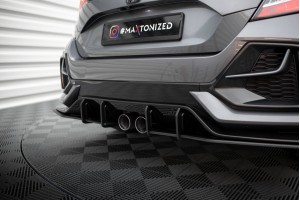 Street Pro Rear Side Splitters V.1 Honda Civic Sport Mk 10 Facelift - Black Street Pro Rear Side Splitters V.1 Honda Civic Sport Mk 10 Facelift - Black