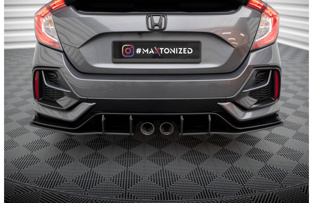 Street Pro Rear Side Splitters V.1 Honda Civic Sport Mk 10 Facelift - Black Street Pro Rear Side Splitters V.1 Honda Civic Sport Mk 10 Facelift - Black