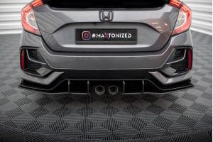 Street Pro Rear Side Splitters V.1 Honda Civic Sport Mk 10 Facelift - Black Street Pro Rear Side Splitters V.1 Honda Civic Sport Mk 10 Facelift - Black