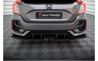 Street Pro Rear Side Splitters V.1 Honda Civic Sport Mk 10 Facelift - Black