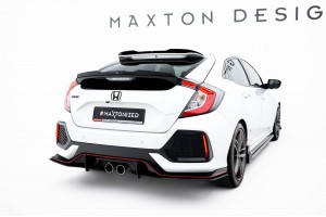 Street Pro Rear Side Splitters Honda Civic Sport Mk 10  - Black