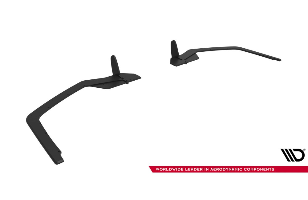 Street Pro Rear Side Splitters Honda Civic Sport Mk 10  - Black