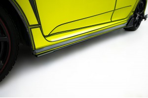 Street Pro Side Skirts Diffusers Honda Civic Type R Mk10 - Black