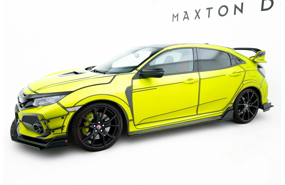 Street Pro Side Skirts Diffusers Honda Civic Type R Mk10 - Black