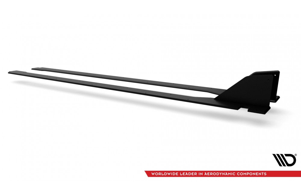 Street Pro Side Skirts Diffusers Honda Civic Type R Mk10 - Black