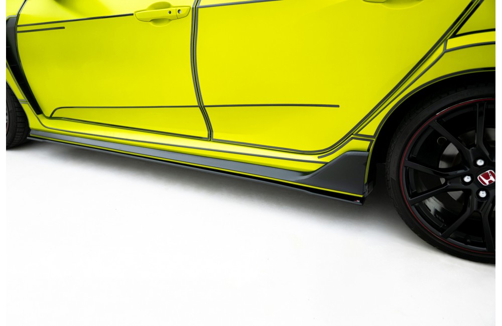 Street Pro Side Skirts Diffusers V.2 Honda Civic Type R Mk10 - Black