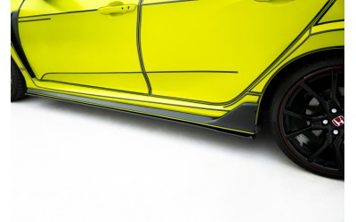 Street Pro Side Skirts Diffusers V.2 Honda Civic Type R Mk10 - Black