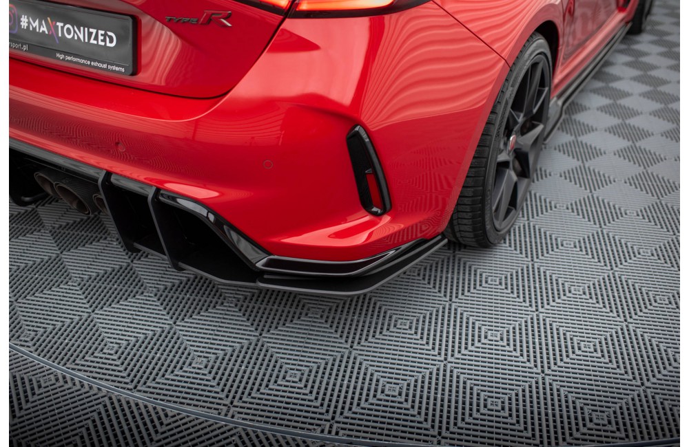 Street Pro Rear Side Splitters Honda Civic Type-R Mk 11 - Black