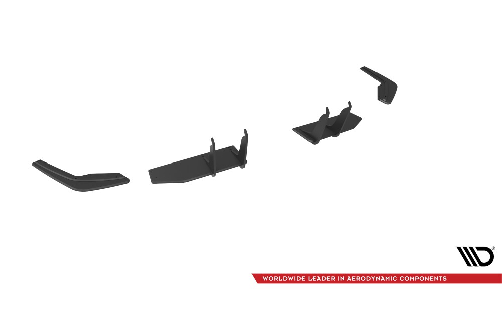 Street Pro Rear Side Splitters Honda Civic Type-R Mk 11 - Black