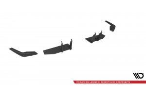 Street Pro Rear Side Splitters Honda Civic Type-R Mk 11 - Black