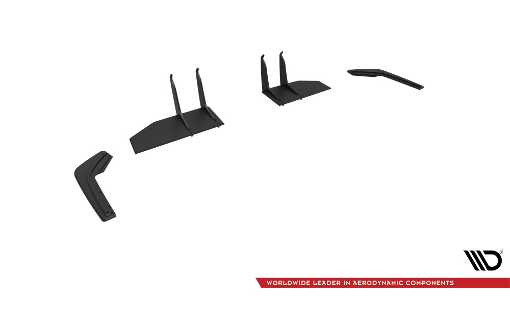 Street Pro Rear Side Splitters Honda Civic Type-R Mk 11 - Black