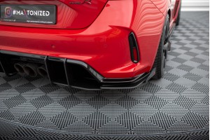 Street Pro Rear Side Splitters + Flaps Honda Civic Type-R Mk 11 - Black + Gloss Flaps