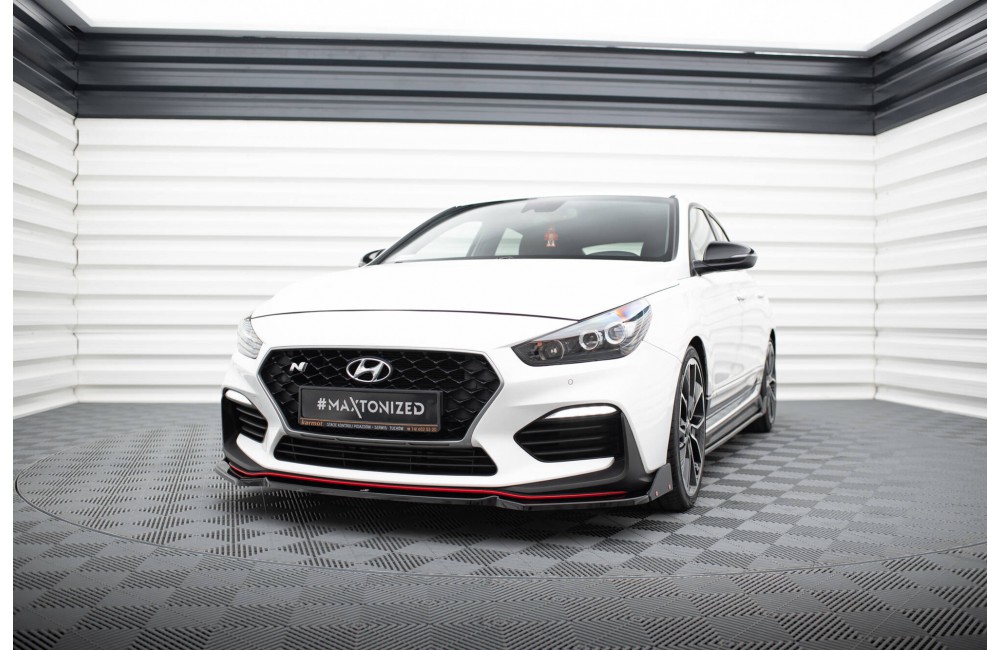 Front Splitter V.6 + Flaps Hyundai I30 N Mk3 Hatchback/Fastback