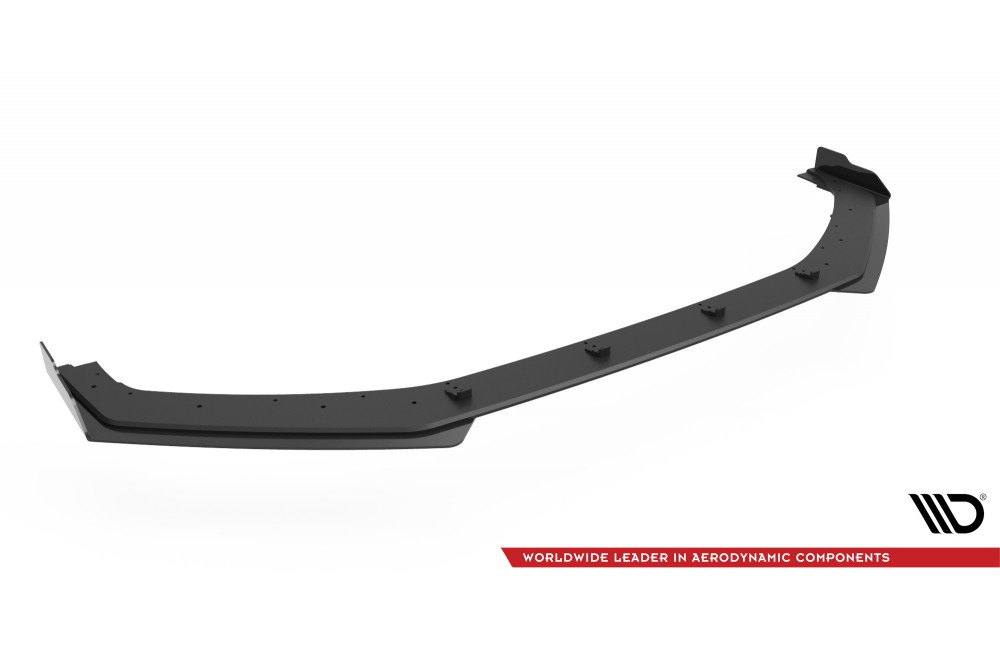 Street Pro Front Splitter V.1 + Flaps Hyundai I20 N Mk3 - Black + Gloss Flaps