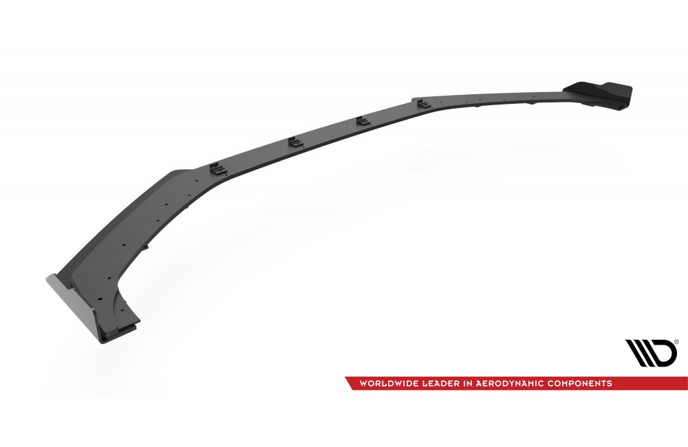 Street Pro Front Splitter V.1 + Flaps Hyundai I20 N Mk3 - Black + Gloss Flaps