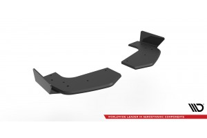 Street Pro Rear Side Splitters + Flaps Hyundai I20 N Mk3 - Black + Gloss Flaps