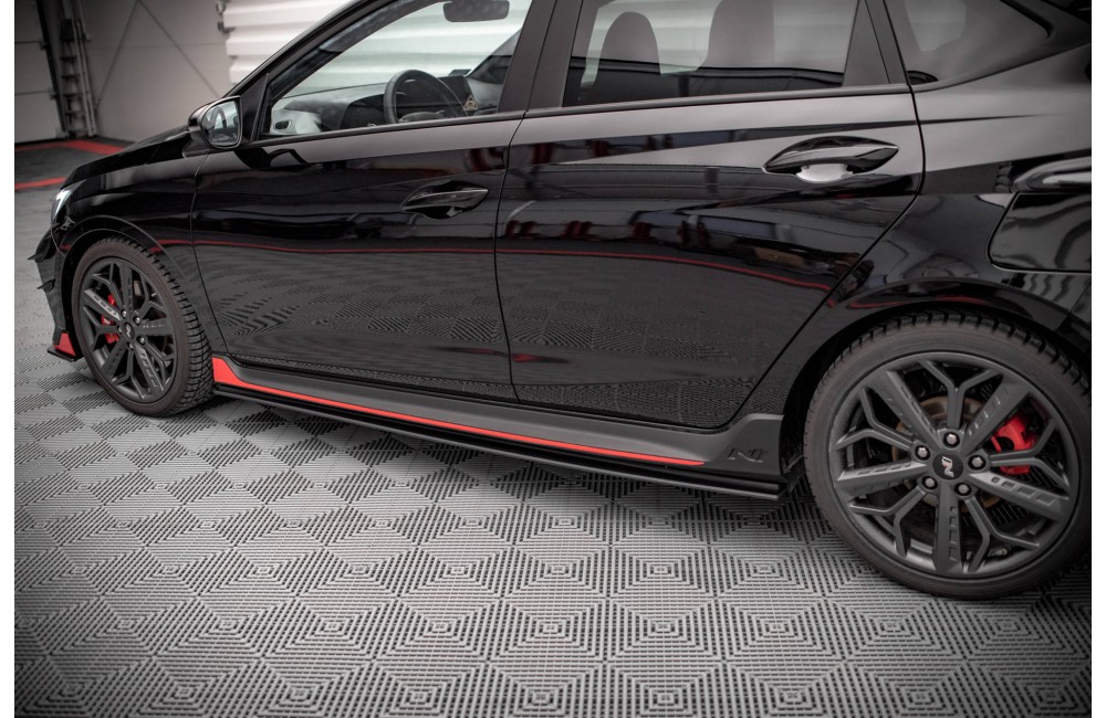 Street Pro Side Skirts Diffusers Hyundai I20 N Mk3 - Black