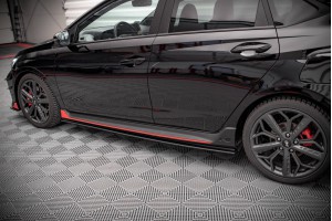 Street Pro Side Skirts Diffusers Hyundai I20 N Mk3 - Black