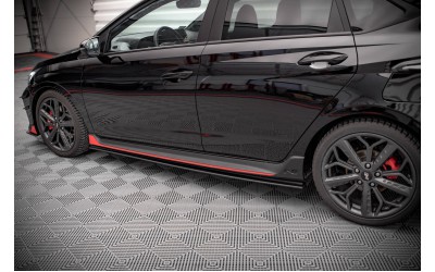 Street Pro Side Skirts Diffusers Hyundai I20 N Mk3 - Black