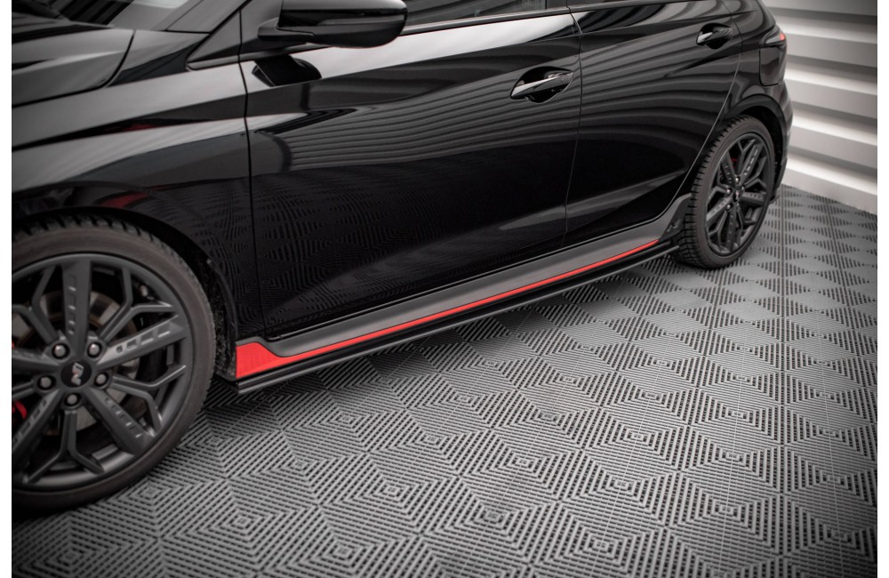 Street Pro Side Skirts Diffusers Hyundai I20 N Mk3 - Black