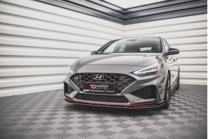 Street Pro Front Splitter Hyundai I30 N Hatchback/Fastback Mk3 Facelift - Black