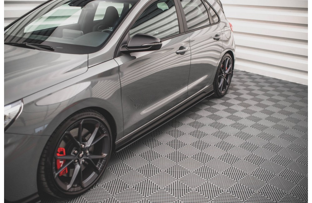 Street Pro Side Skirts Diffusers V.2 Hyundai I30 N - Black-Red