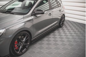 Street Pro Side Skirts Diffusers V.2 Hyundai I30 N - Black-Red