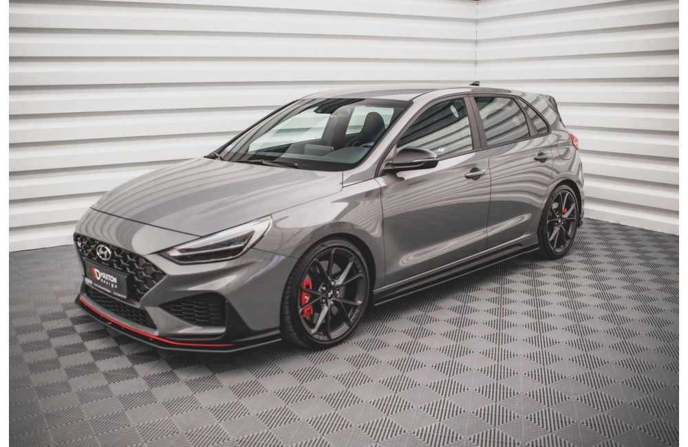 Street Pro Side Skirts Diffusers V.2 Hyundai I30 N - Black-Red