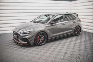Street Pro Side Skirts Diffusers V.2 Hyundai I30 N - Black-Red
