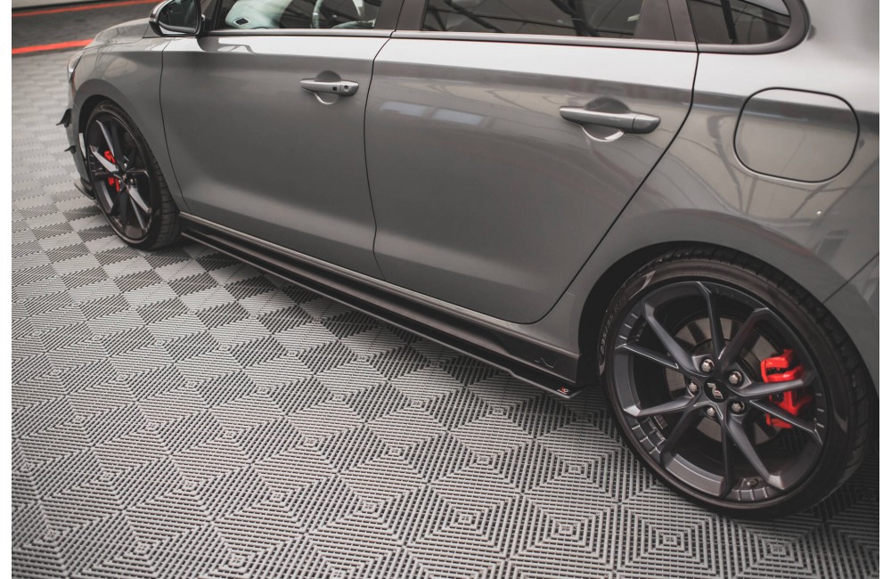 Street Pro Side Skirts Diffusers V.2 Hyundai I30 N - Black-Red