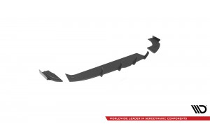 Street Pro Rear Side Splitters + Flaps Hyundai I30 Fastback N-Line Mk3 Facelift - Black + Gloss Flaps