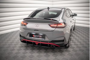 Street Pro Rear Side Splitters + Flaps Hyundai I30 Fastback N-Line Mk3 Facelift - Black + Gloss Flaps