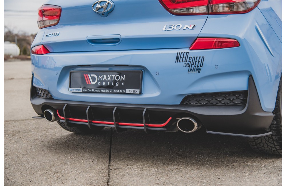Street Pro Rear Diffuser V.1 Hyundai I30 N Mk3 Hatchback - Black