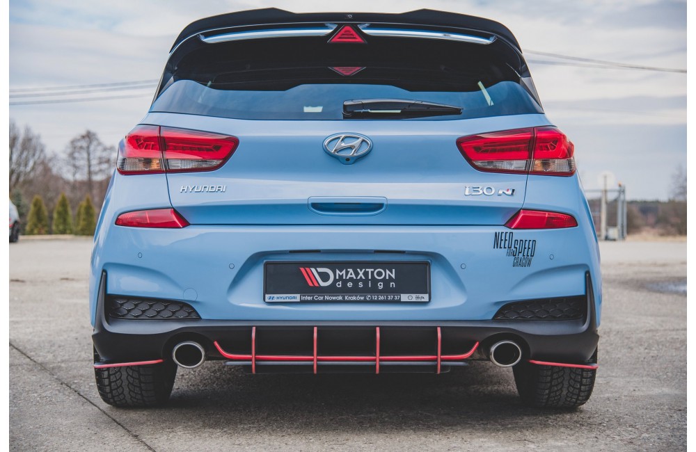 Street Pro Rear Diffuser V.1 Hyundai I30 N Mk3 Hatchback - Black