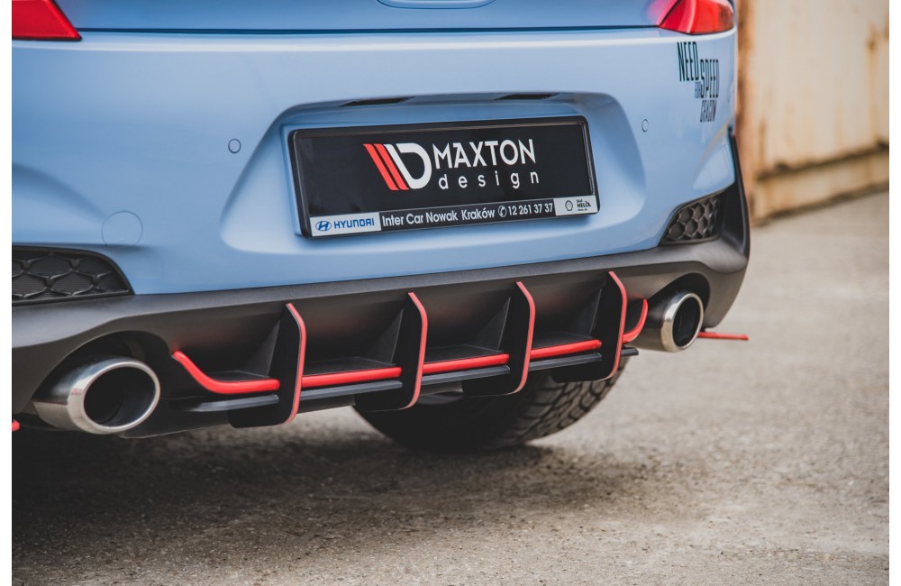 Street Pro Rear Diffuser V.1 Hyundai I30 N Mk3 Hatchback - Black